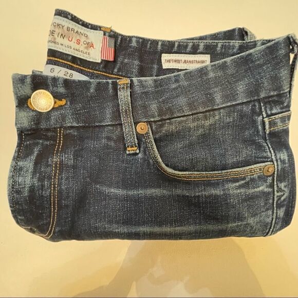 Lucky jeans the sweet jean straight 6/28 distressed destroyed deconstructed jean - Picture 2 of 12